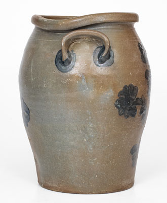 Petersburg, Virginia Stoneware Jar w/ Elaborate Floral Decoration, mid 19th century