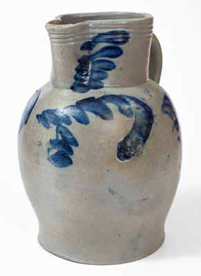 Baltimore Stoneware Pitcher w/ Floral Decoration, circa 1840