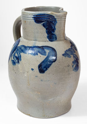 Baltimore Stoneware Pitcher w/ Floral Decoration, circa 1840