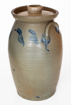 4 Gal. Stoneware Churn attrib. Stephen B. Sweeney, Henrico County, Virginia