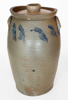 4 Gal. Stoneware Churn attrib. Stephen B. Sweeney, Henrico County, Virginia