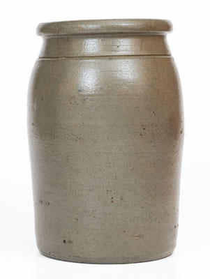 E. J. MILLER & SON / ALEXANDRIA, VA Stenciled Stoneware Advertising Jar, Greensboro, PA origin