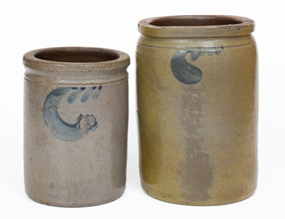Lot of Two: Marked STRASBURG, VA Stoneware Jars