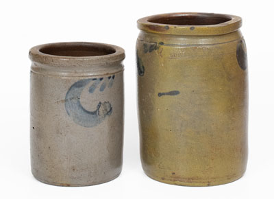 Lot of Two: Marked STRASBURG, VA Stoneware Jars