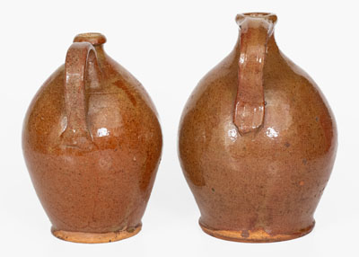 Lot of Two: Redware Jugs, New York State or Maine