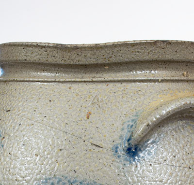 Exceedingly Rare Stoneware Jar w/ Incised Foliate Decoration, att. Solomon Bell, Winchester / Strasburg, VA