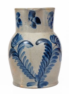 Remmey (Philadelphia, PA) Stoneware Pitcher w/ Floral Decoration
