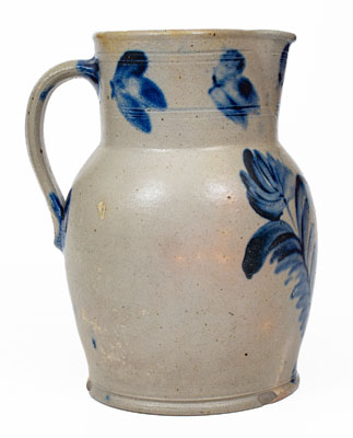 Remmey (Philadelphia, PA) Stoneware Pitcher w/ Floral Decoration