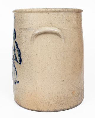 8 Gal. Ohio Stoneware Crock w/ Elaborate Rochester-Style Slip-Trailed Decoration
