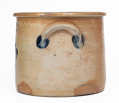 COWDEN & WILCOX / HARRISBURG, PA Stoneware Crock w/ Cobalt Floral Decoration