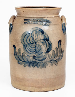 Fine COWDEN & WILCOX / HARRISBURG, PA Stoneware Jar w/ Floral Decoration