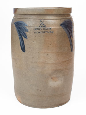 Rare CHARLOTTE, NC Stoneware Advertising Jar, Baltimore origin