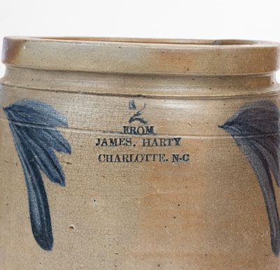 Rare CHARLOTTE, NC Stoneware Advertising Jar, Baltimore origin