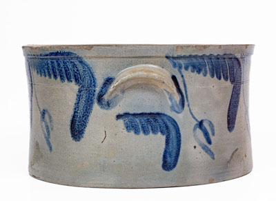 1 1/2 Gal. Baltimore Stoneware Cake Crock w/ Floral Decoration, circa 1840