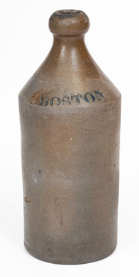 Baltimore Stoneware Bottle Marked BOSTON R. BEER / COLE & CO, c1845