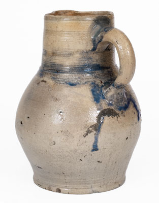 Extremely Rare Northeastern Stoneware Pitcher, possibly Manhattan, 18th century