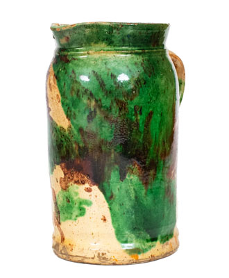 Multi-Glazed Tankard Pitcher, S. Bell & Sons or J. Eberly & Co., Strasburg, Virginia