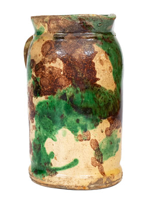 Multi-Glazed Tankard Pitcher, S. Bell & Sons or J. Eberly & Co., Strasburg, Virginia