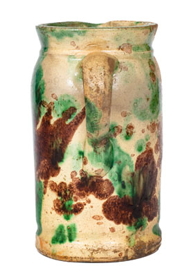 Multi-Glazed Tankard Pitcher, S. Bell & Sons or J. Eberly & Co., Strasburg, Virginia