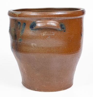 4 Gal. J. SWANK & CO. / JOHNSTOWN, PA Stoneware Jar w/ Floral Decoration