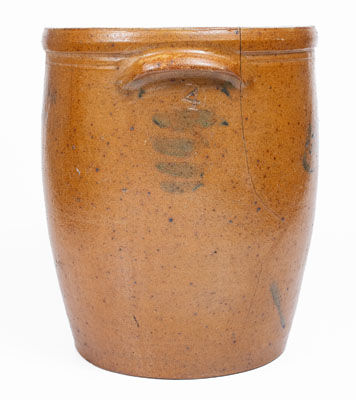 4 Gal. H. & S. SWANK / JOHNSTOWN Stoneware Jar w/ Floral Decoration