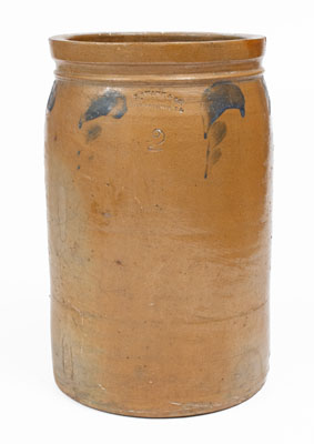 2 Gal. J. SWANK & CO. / JOHNSTOWN, PA Decorated Stoneware Jar