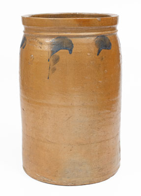 2 Gal. J. SWANK & CO. / JOHNSTOWN, PA Decorated Stoneware Jar