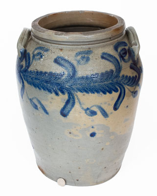 6 Gal. Baltimore Stoneware Jar w/ Floral Decoration, circa 1840