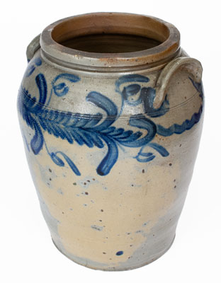 6 Gal. Baltimore Stoneware Jar w/ Floral Decoration, circa 1840