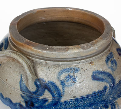 6 Gal. Baltimore Stoneware Jar w/ Floral Decoration, circa 1840