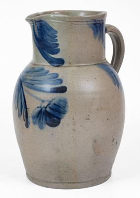 2 Gal. Baltimore, MD Stoneware Pitcher w/ Floral Decoration, c1850