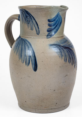 2 Gal. Baltimore, MD Stoneware Pitcher w/ Floral Decoration, c1850