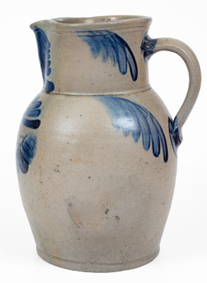 2 Gal. Baltimore, MD Stoneware Pitcher w/ Floral Decoration, c1850