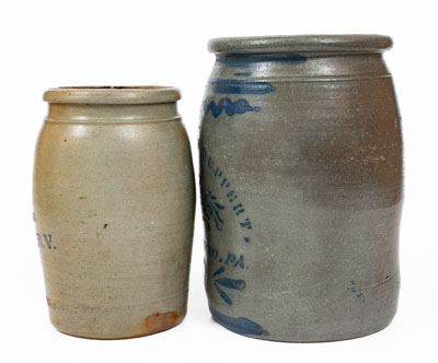 Lot of Two: Western Pennsylvania and West Virginia Stoneware Jars