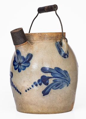 Fine COWDEN & WILCOX / HARRISBURG, PA Stoneware Batter Pail w/ Floral Decoration