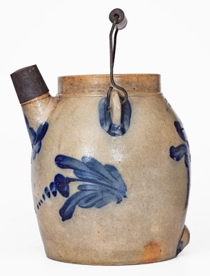 Fine COWDEN & WILCOX / HARRISBURG, PA Stoneware Batter Pail w/ Floral Decoration