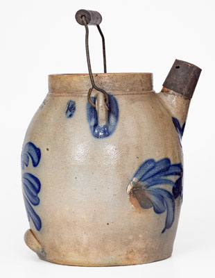 Fine COWDEN & WILCOX / HARRISBURG, PA Stoneware Batter Pail w/ Floral Decoration