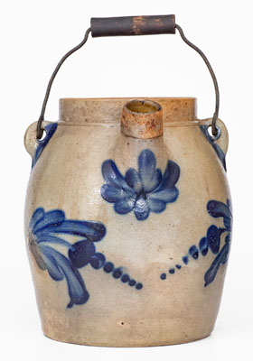 Fine COWDEN & WILCOX / HARRISBURG, PA Stoneware Batter Pail w/ Floral Decoration