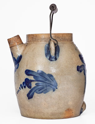 Fine COWDEN & WILCOX / HARRISBURG, PA Stoneware Batter Pail w/ Floral Decoration