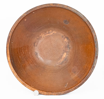 Large Redware Bowl, Northeastern U.S. origin, 19th century