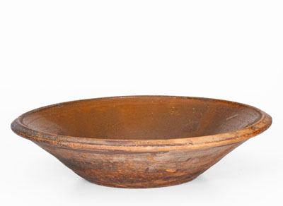 Large Redware Bowl, Northeastern U.S. origin, 19th century