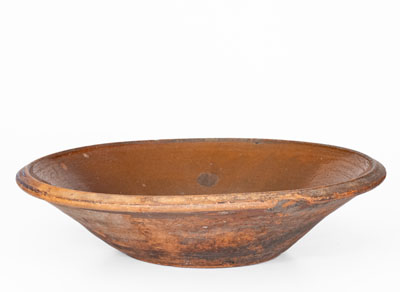 Large Redware Bowl, Northeastern U.S. origin, 19th century