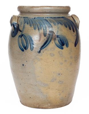 3 Gal. Baltimore, MD Stoneware Jar w/ Floral Decoration, circa 1840