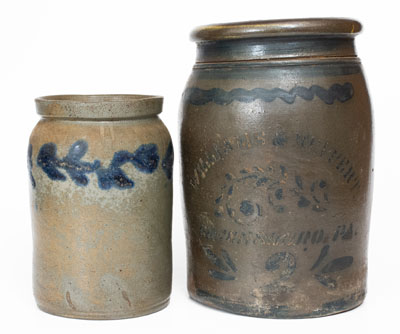 Lot of Two: Stoneware Jars, Mid-Atlantic origin