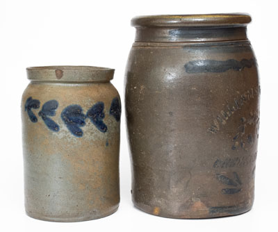 Lot of Two: Stoneware Jars, Mid-Atlantic origin