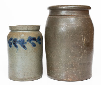 Lot of Two: Stoneware Jars, Mid-Atlantic origin