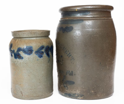 Lot of Two: Stoneware Jars, Mid-Atlantic origin
