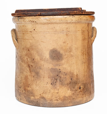 4 Gal. E. & L. P. NORTON / BENNINGTON, VT Stoneware Crock w/ Floral Decoration