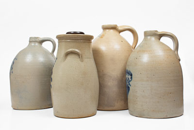 Lot of Four: New England Stoneware, circa 1875
