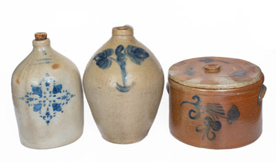 Lot of Three: Decorated American Stoneware